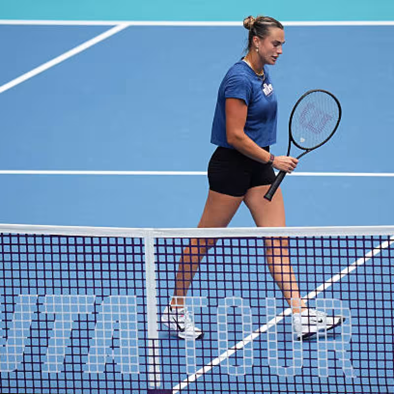 Aryna Sabalenka, change of court. Photo: gettyimages