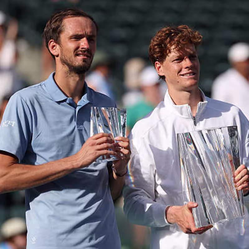 Sinner and Medvedev, protagonists of a great final duel. Source: Getty