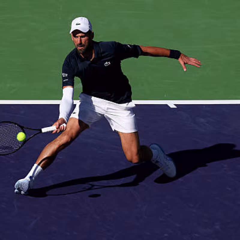 Novak Djokovic beats Majchrzak at Indian Wells. Photo: gettyimages