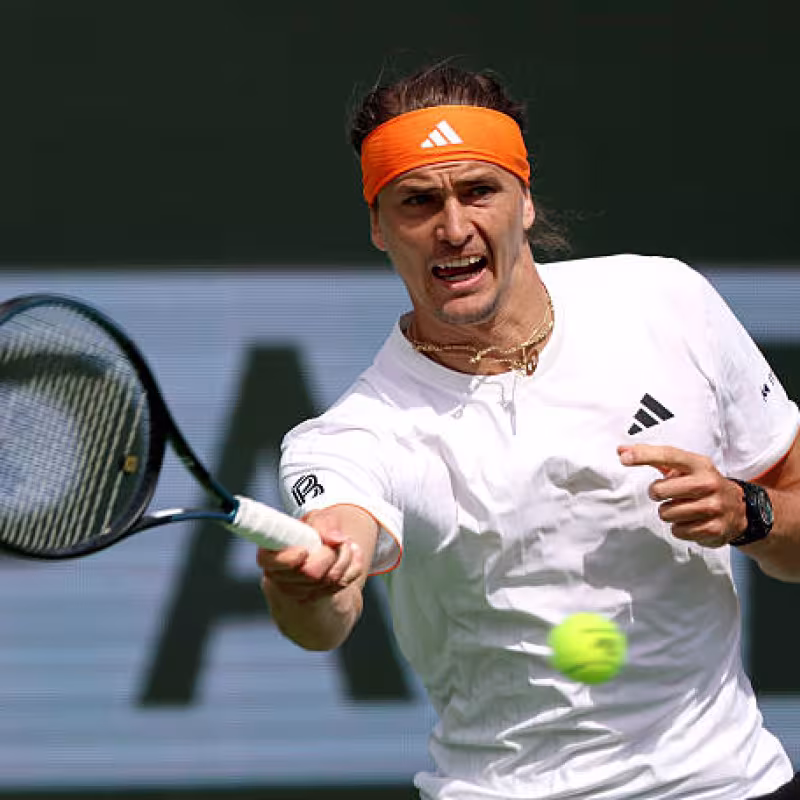 Zverev struggles to overcome Nakashima's trap at Indian Wells. Source: Getty