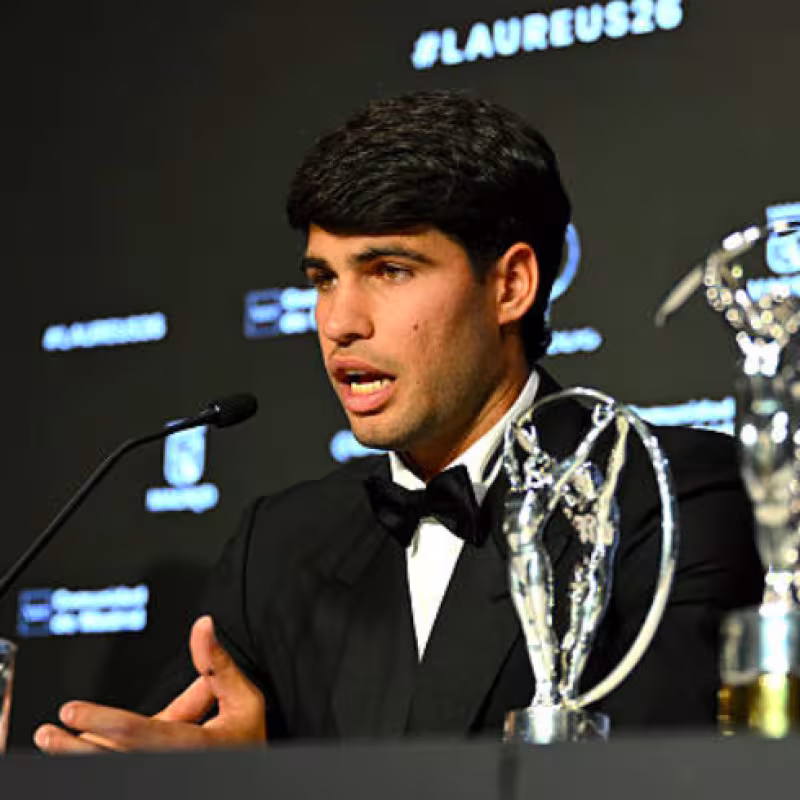 Carlos Alcaraz's Statements on Injury at Laureus. Source: Getty