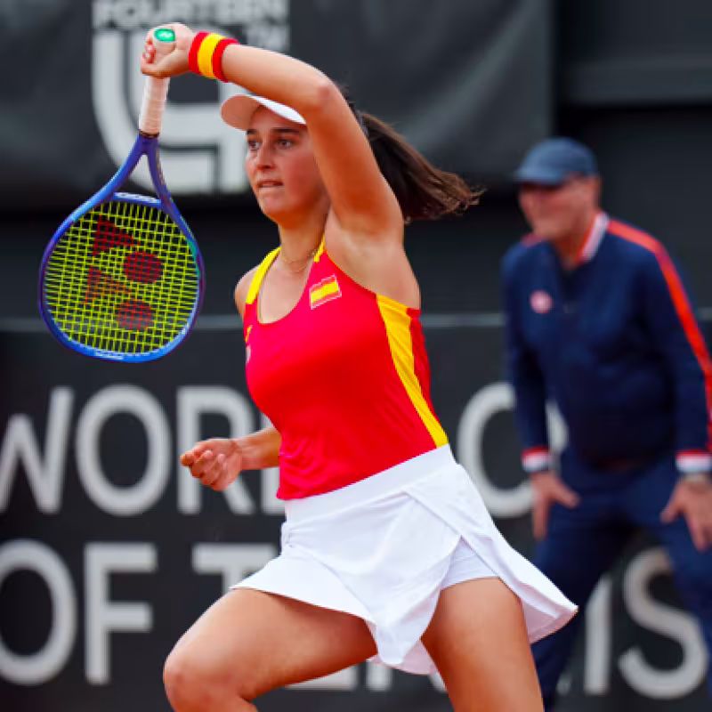 Leyre Romero can't beat Erjavec, and Slovenia levels the tie. Source: RFET