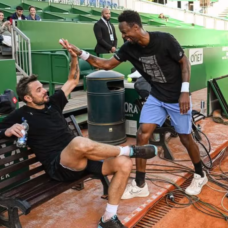 Wawrinka and Monfils Train Together Before Their Last Monte Carlo: "One Last Time, My Friend." Photo: Gettyimages