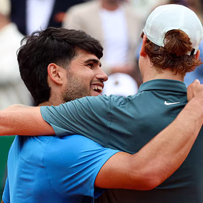 Carlos Alcaraz and Jannik Sinner, conversation online in Montecarlo. Photo: gettyimages