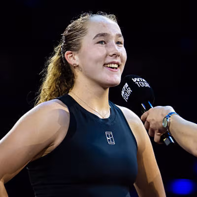 Mirra Andreeva eagerly faces her duel against Swiatek. Source: Getty