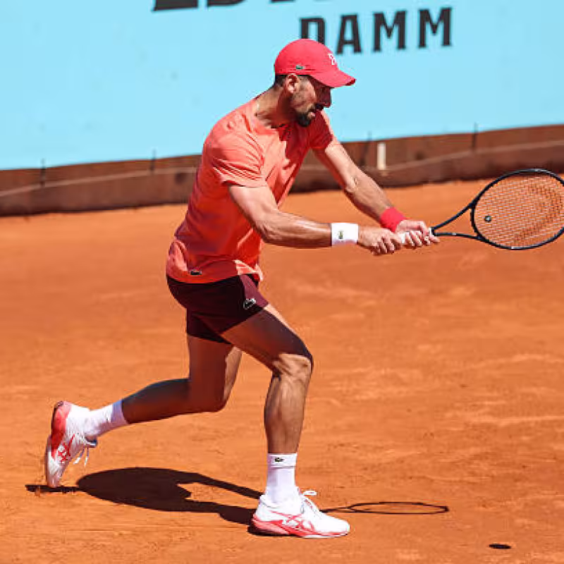 Djokovic trains in Marbella in preparation for the Mutua Madrid Open. Source: Getty