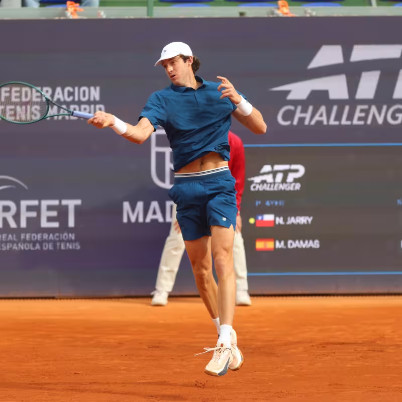 Nico Jarry, during his victory today in Madrid. Source: Madrid Challenger.