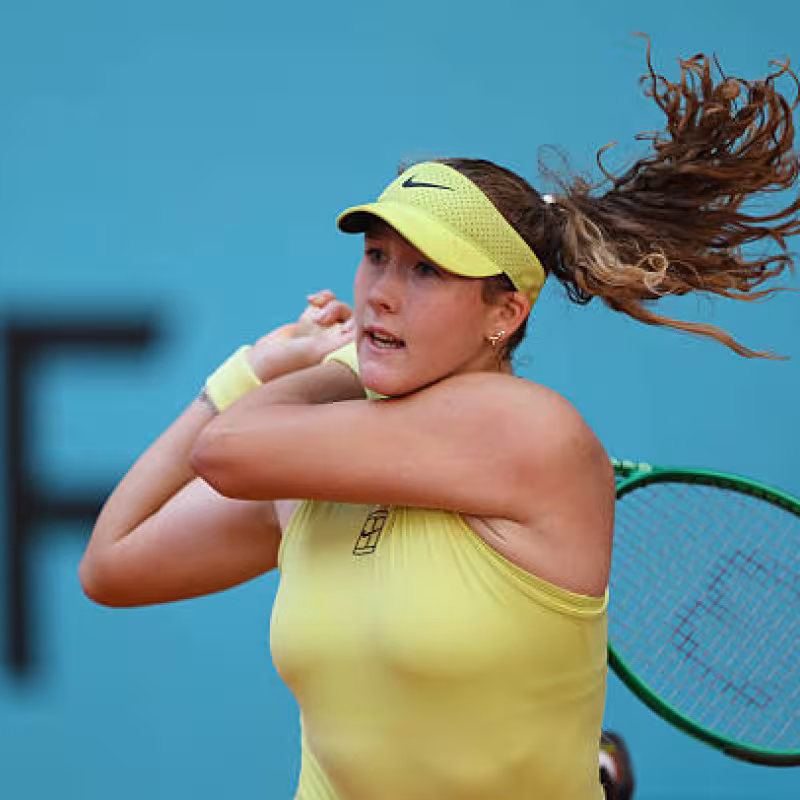 Mirra Andreeva, emotions in Madrid. Photo: gettyimages