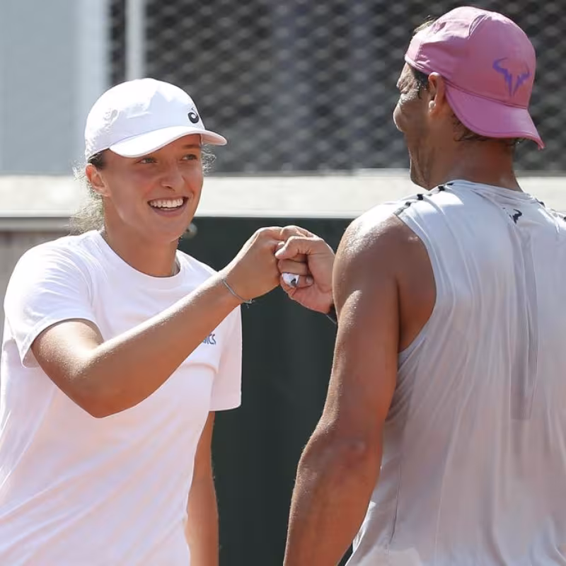 Swiatek and Nadal work together. Photo: gettyimages