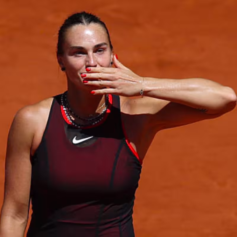 Sabalenka explains how she learned to slide on clay courts. Source: Getty