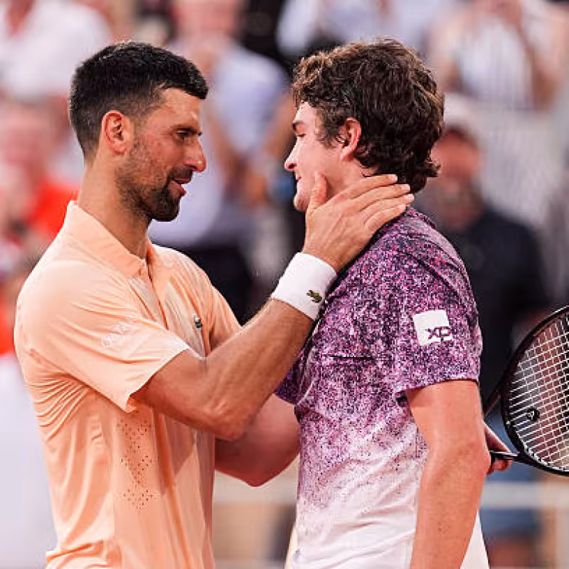 Djokovic, after his elimination from Roland Garros: "Fonseca played better than me in the most important moments". Photo: Gettyimages