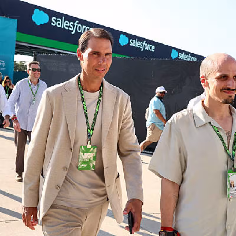 Nadal present at the Formula 1 Grand Prix in Miami. Photo: Getty Images