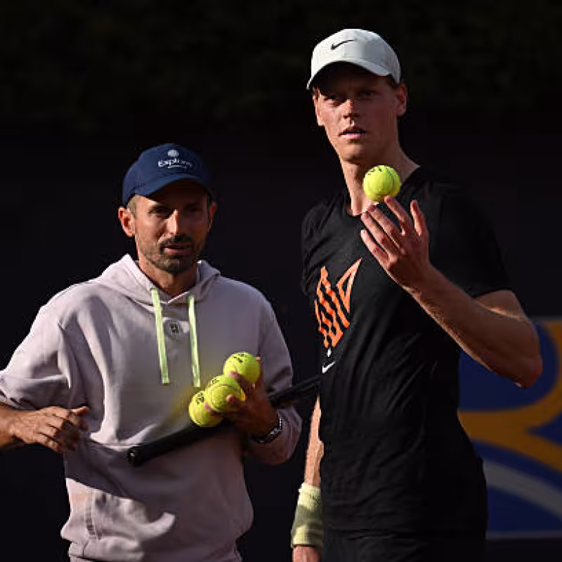 Vagnozzi reveals how his first training session with Sinner went: "What he felt on the court was very similar to what I saw from the outside." Photo: Getty Images