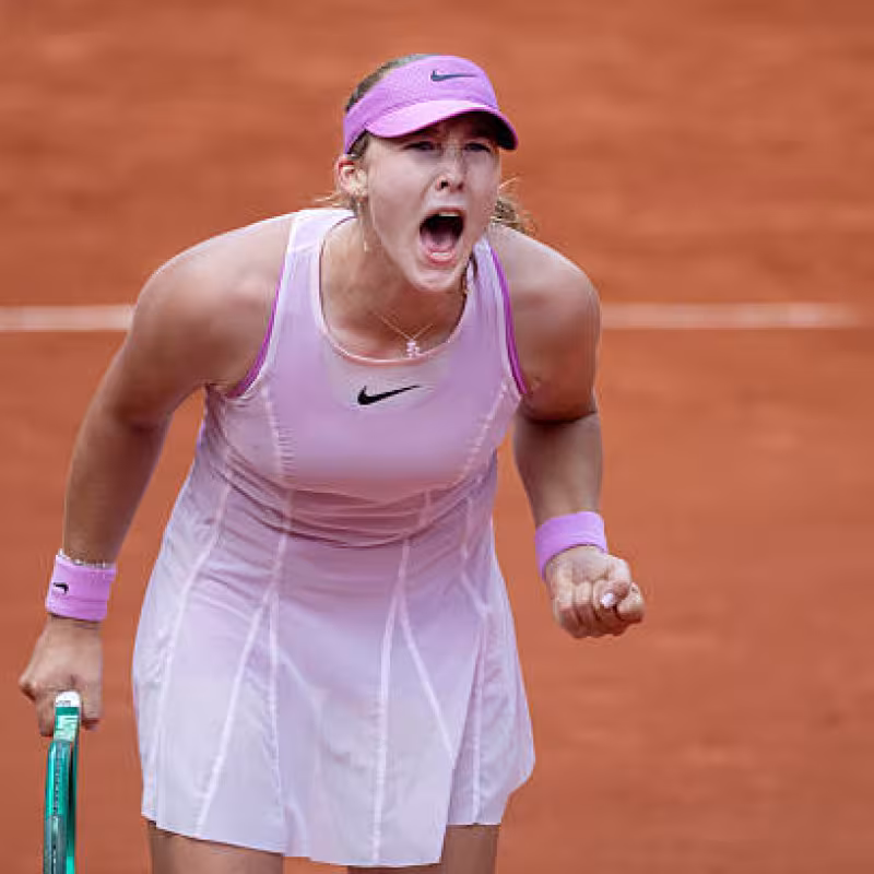Andreeva explains how she combats pressure: "I imagine a big STOP sign." Source: Getty