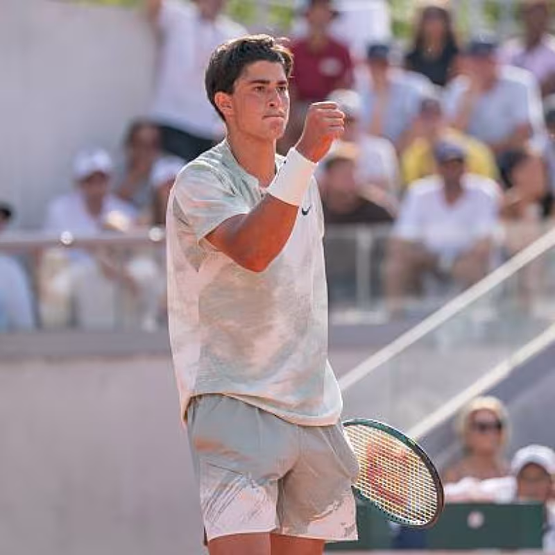 Federico Cinà speaks at Roland Garros 2026. Photo: gettyimages
