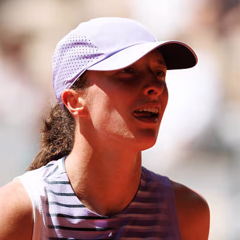 Iga Swiatek, heat at Roland Garros 2026. Photo: gettyimages