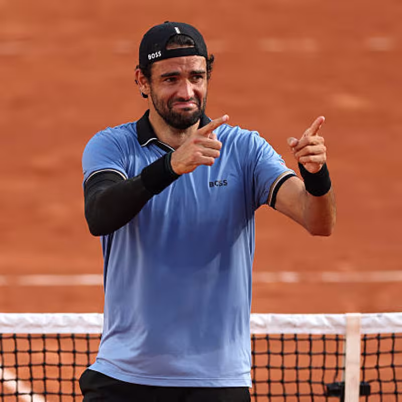 Matteo Berrettini, excited about his success at Roland Garros 2026. Photo: gettyimages