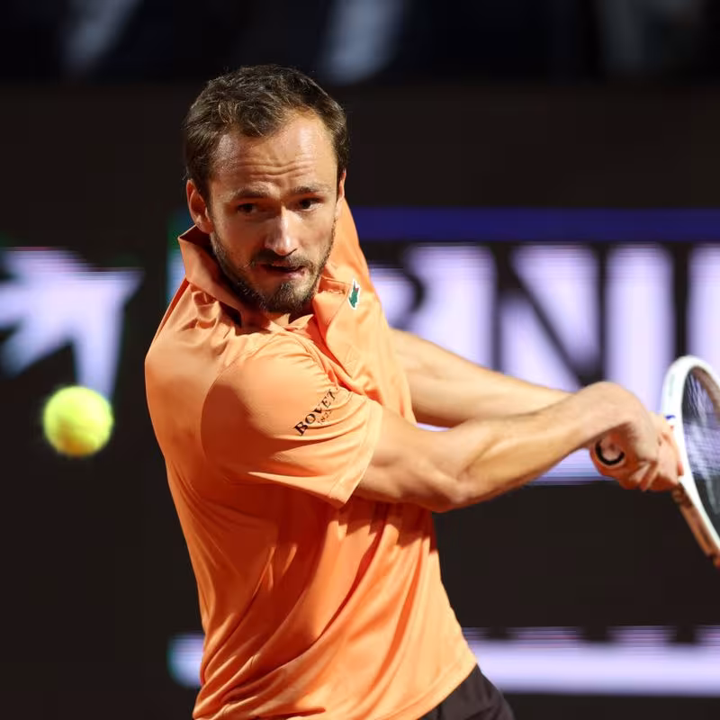 This was the perfect tactic that Medvedev was applying to Sinner in Rome. Photo: Getty