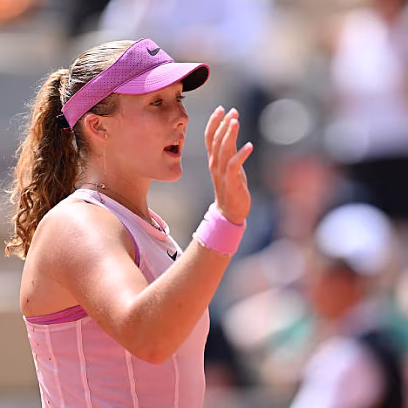 Mirra Andreeva, at Roland Garros 2026. Photo: gettyimages
