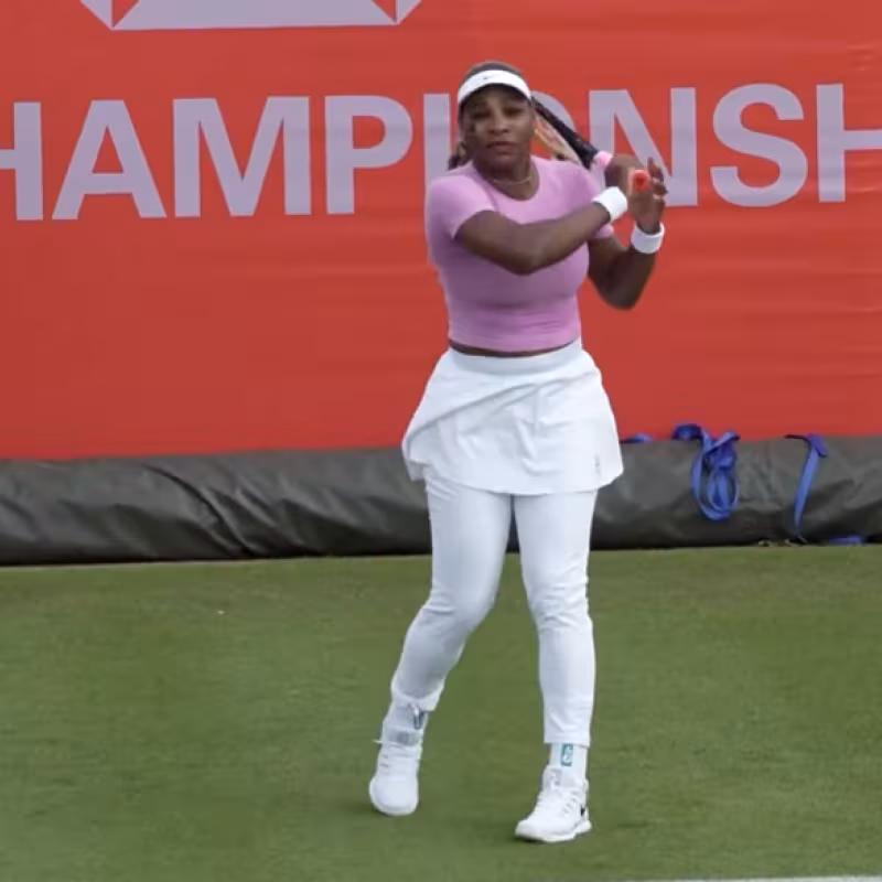 Serena Williams is already in Queen's and does her first training with Mboko. Photo: Gettyimages