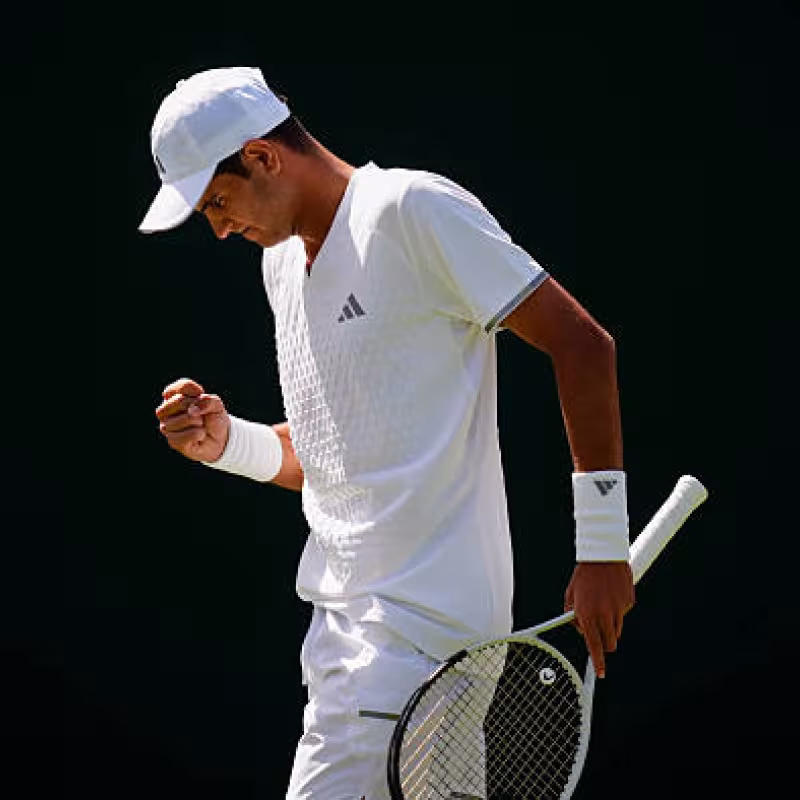 乔达尔不会受到困扰或磨合的影响，在温网首战中大获全胜。照片：Gettyimages
