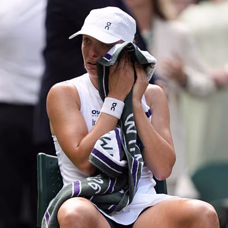 Swiatek suffers unspeakably to defeat Townsend and breaks down in tears: "It's been two very tough weeks". Photo: Gettyimages