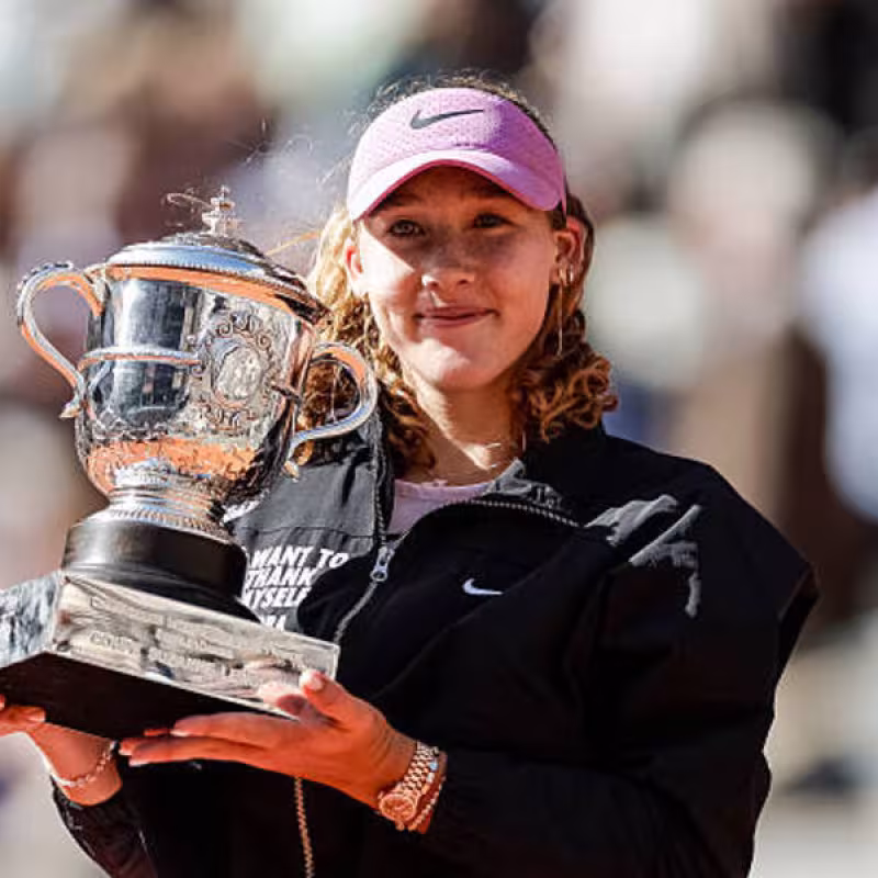 Mirra Andreeva, champion in Paris of her first Slam. Source: Getty