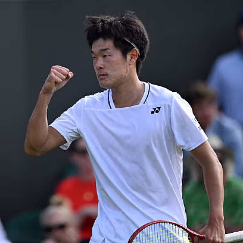 Michael Zheng, surprise at Wimbledon 2026. Photo: gettyimages