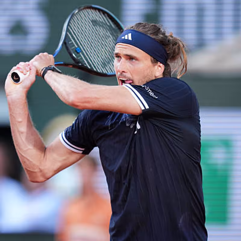 Alexander Zverev, racket rituals. Photo: gettyimages