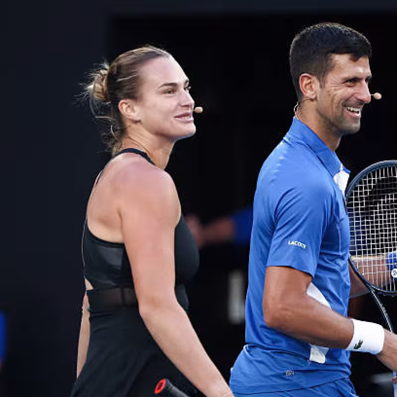 El dobles mixto del US Open toma forma: ¡Sabalenka y Djokovic jugarán juntos! Fuente: Getty Images.