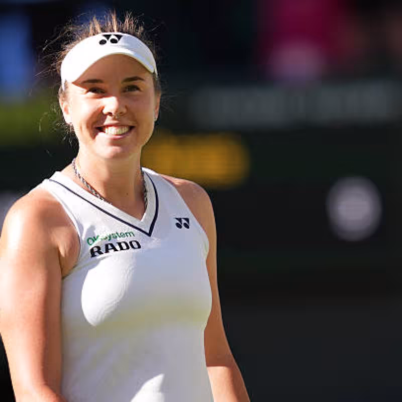 Noskova, après avoir atteint ses premiers quarts à Wimbledon : "Siento que estoy en un buen momento que no quiero perder". Photo : Gettyimages