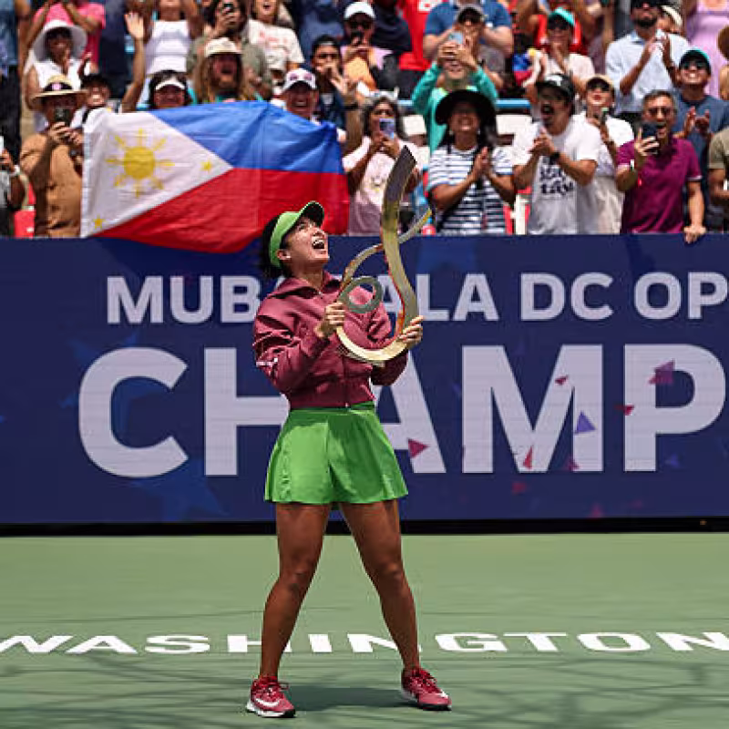 Alexandra Eala, sensaciones como campeona en Washington. Foto: gettyimages