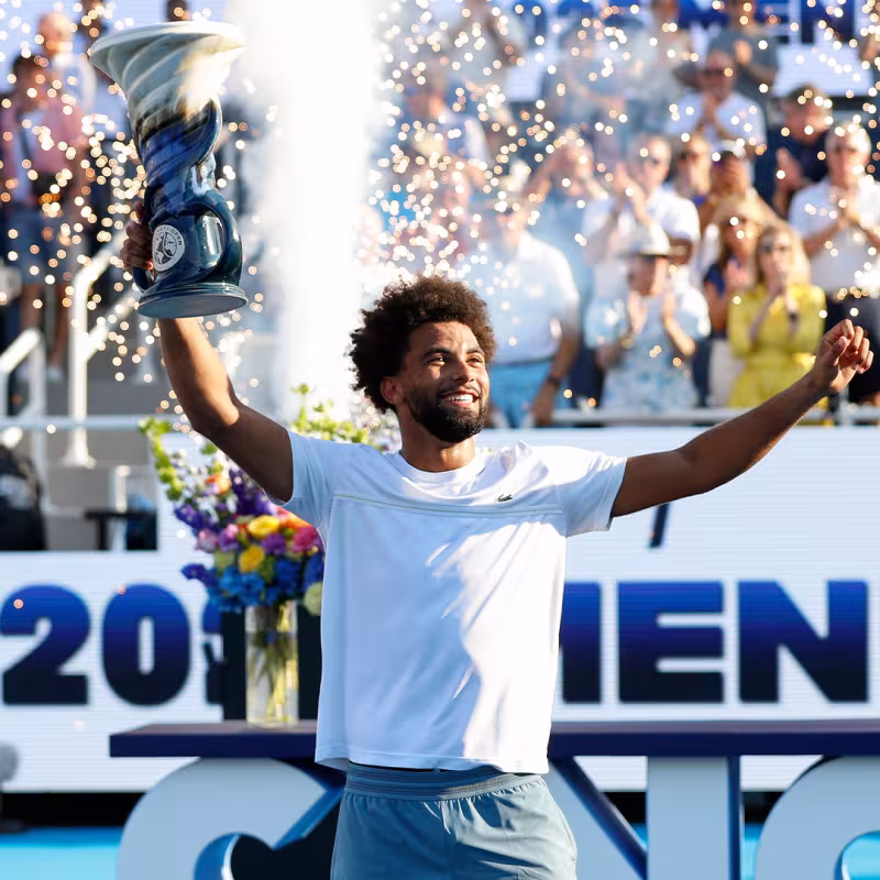 Fils sends a message to his haters after winning in Cincinnati. Source: Getty Images.