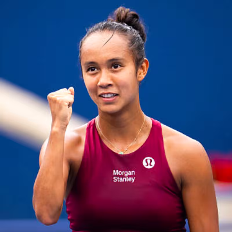 Leylah Fernandez encuentra en casa la versión que estaba buscando. Fuente: Getty