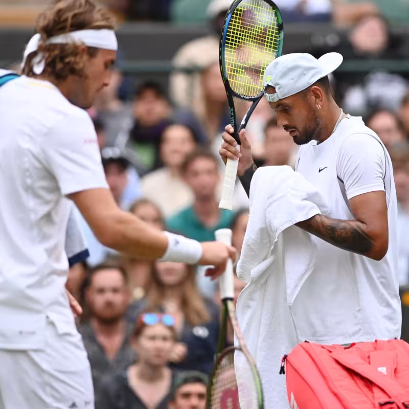 Tsitsipas drops the bomb: "I knew about Kyrgios' positive result before the announcement." Photo: Getty Images
