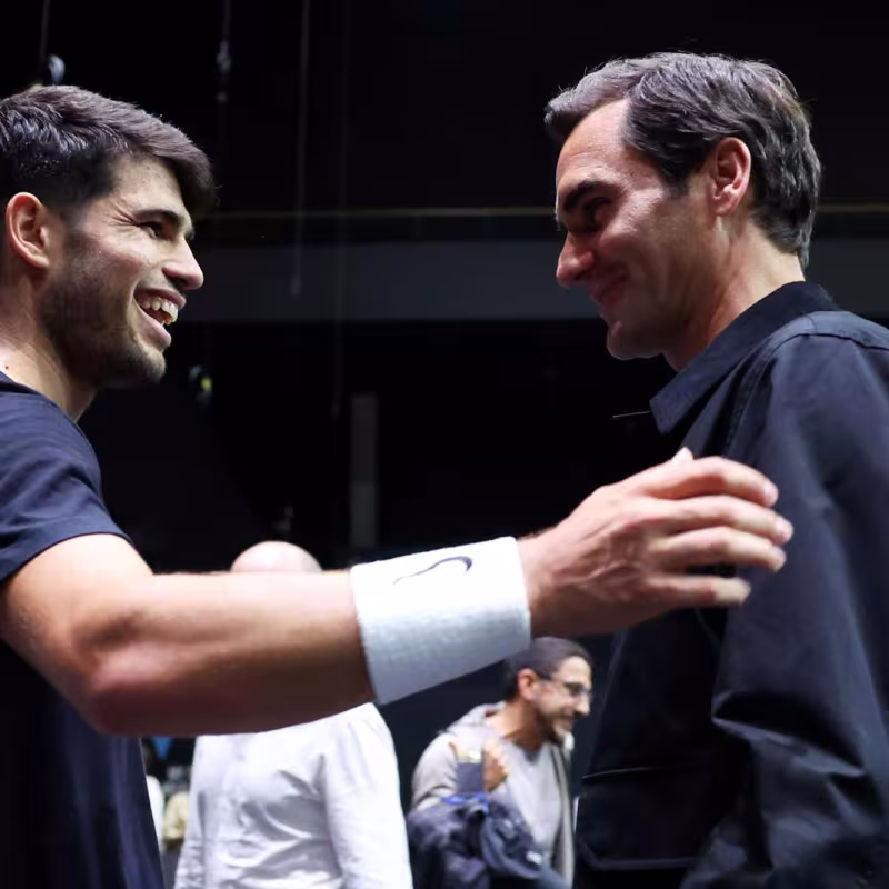 Alcaraz e la conversazione privata con Federer: "Ho molto apprezzato quel momento". Foto: Gettyimages