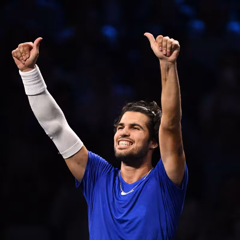 Alcaraz nel quadro di Tokyo. Foto: Getty