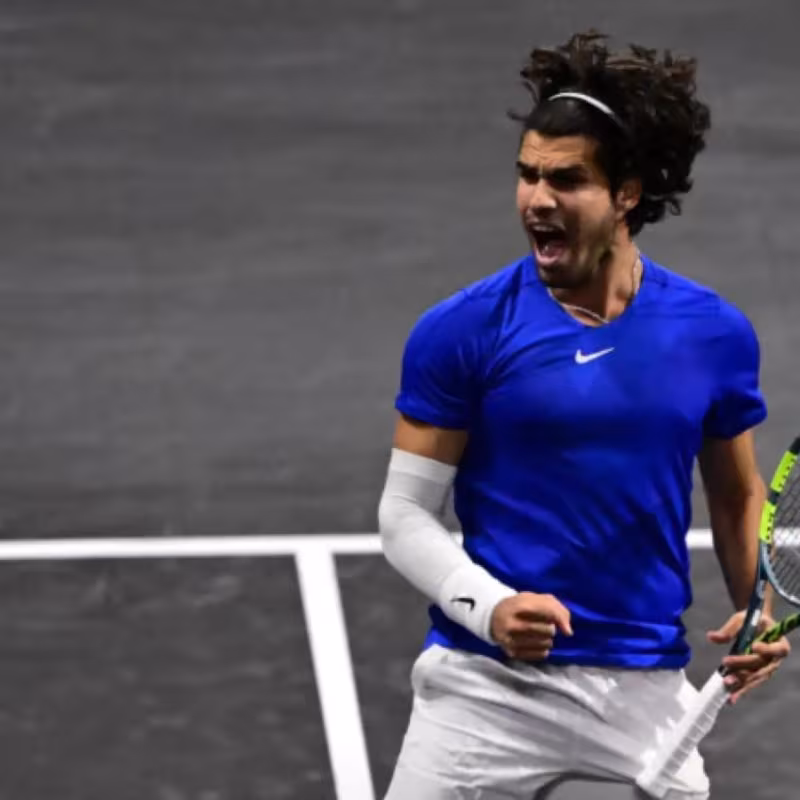 De la Laver Cup a Japón: Alcaraz ya entrena en Tokio. Foto: Gettyimages