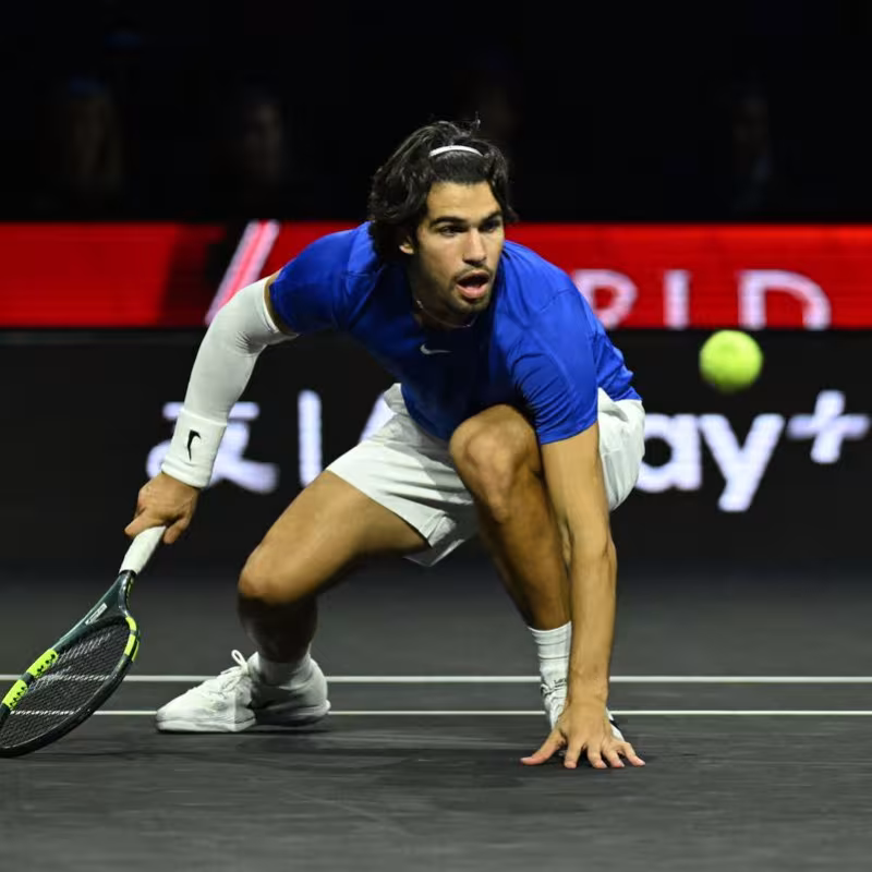 Carlos Alcaraz habla de su físico en la Laver Cup. Foto: gettyimages
