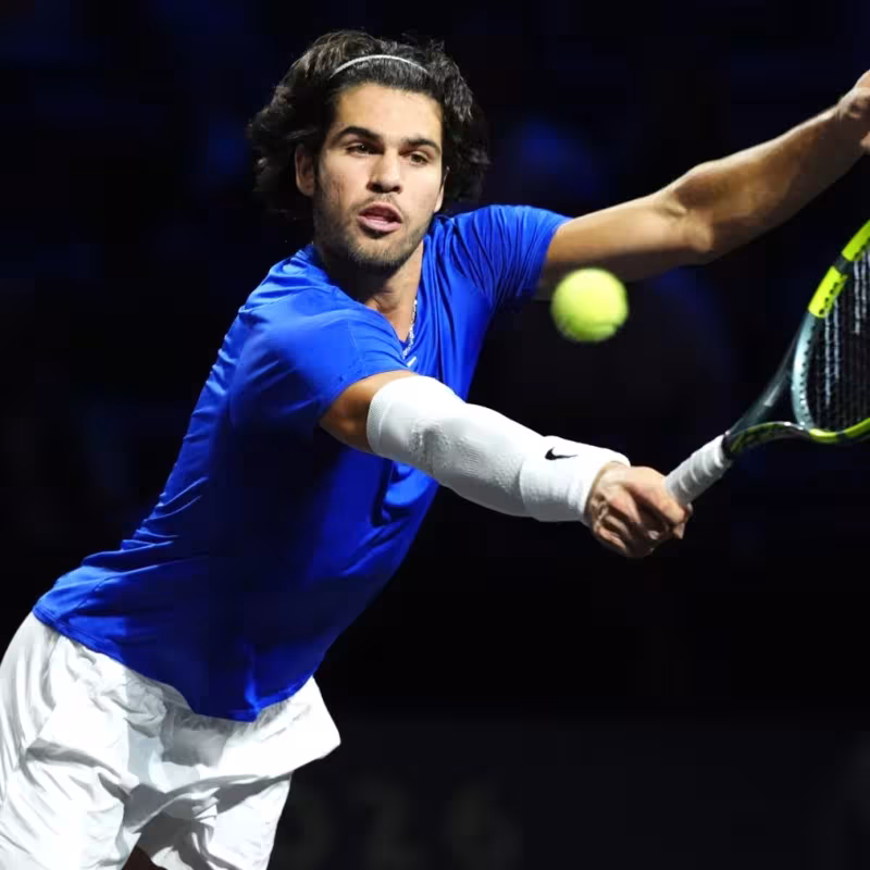 Carlos Alcaraz, nel suo incontro con Fritz della Laver Cup 2026. Foto: gettyimages