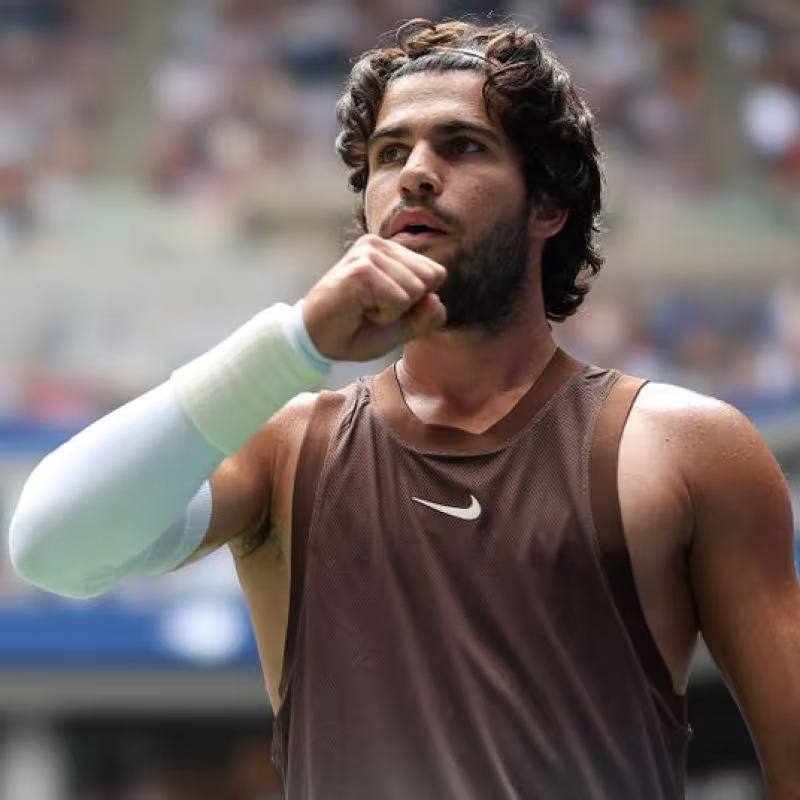 Perché Alcaraz indossa il logo Nike al contrario in questo US Open? Fonte: Getty