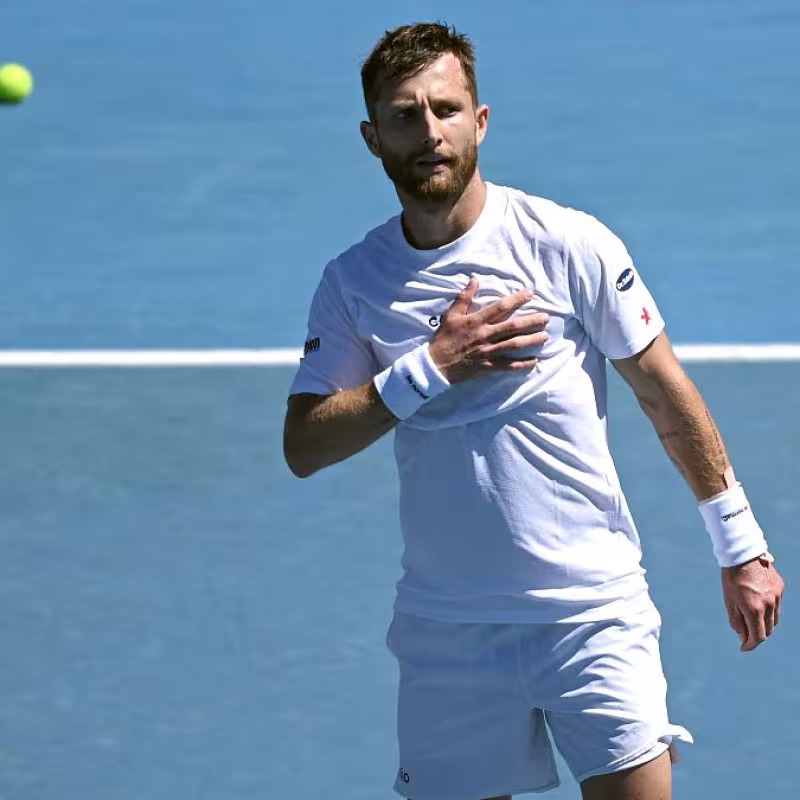 Corentin Moutet se queja de la dureza del tenis. Foto: gettyimages
