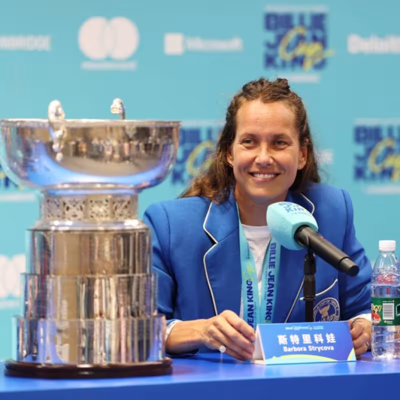 Barbora Strycova, cuarta mujer en conquistar la Billie Jean King Cup desde la pista y desde el banquillo. Fuente: Getty