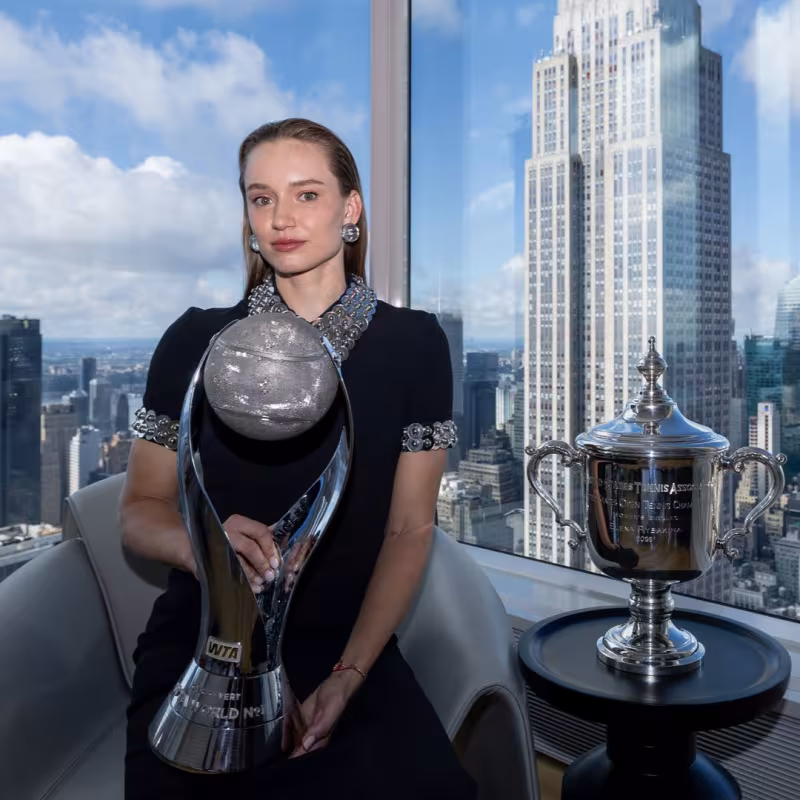 Elena Rybakina, posed in New York. Photo: Getty Images