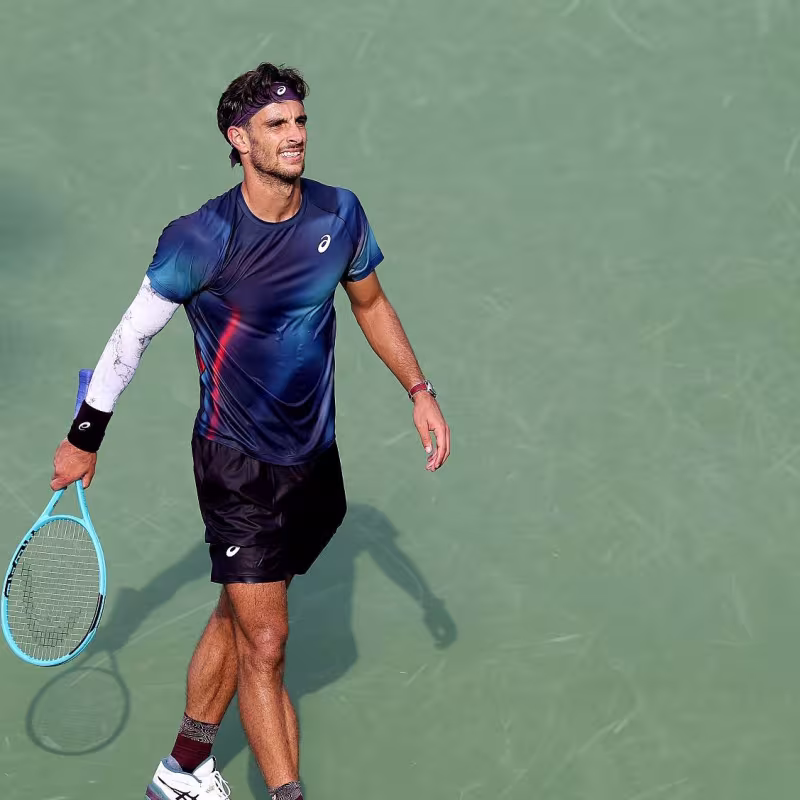 Lorenzo Musetti, hundido en el US Open. Foto: gettyimages