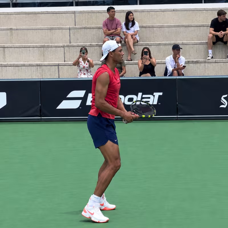 Nadal asombra con su físico a los 40 años. Fuente: Twitter.
