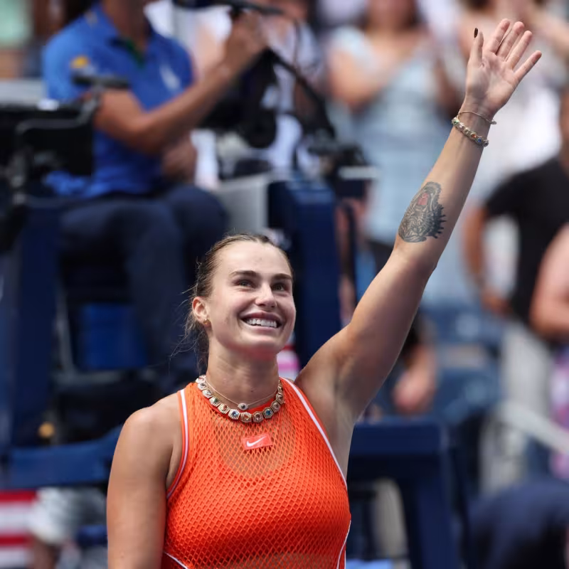Sabalenka cumple ante Townsend en un día para olvidar al saque. Fuente: Getty Images.