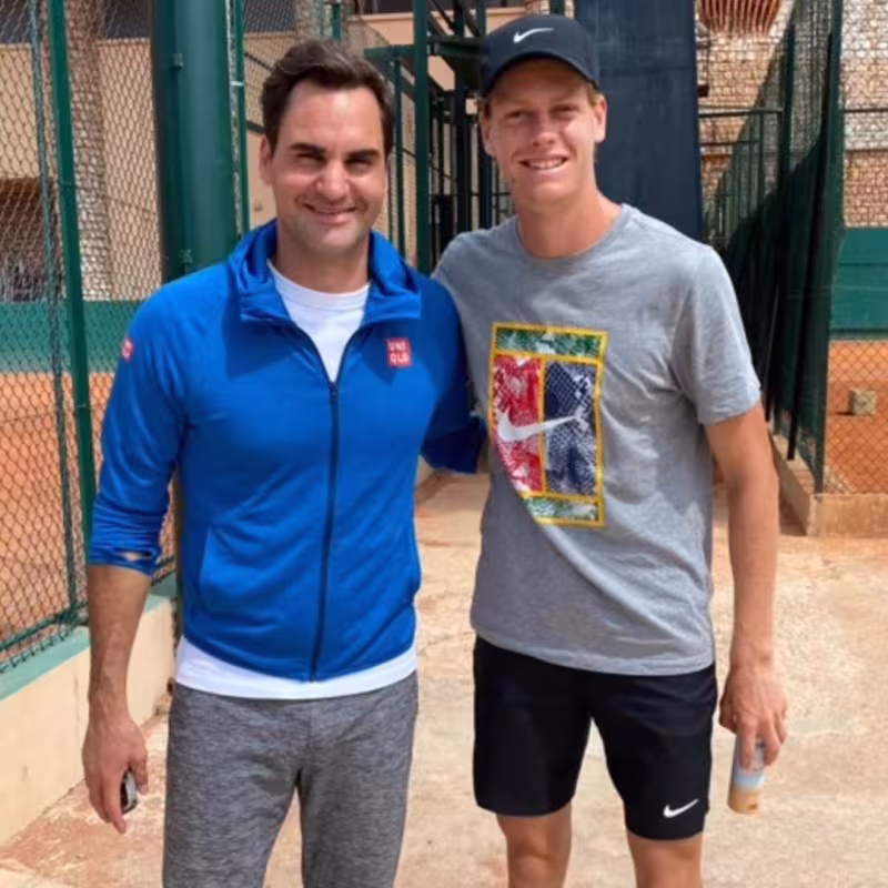 Sinner et Federer.
