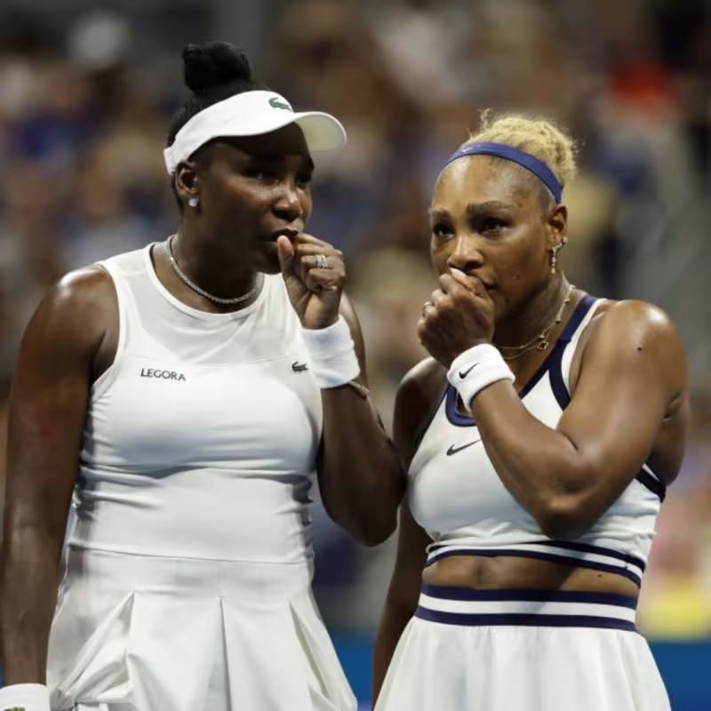 Serena e Venus durante lo US Open 2026. Foto: Getty