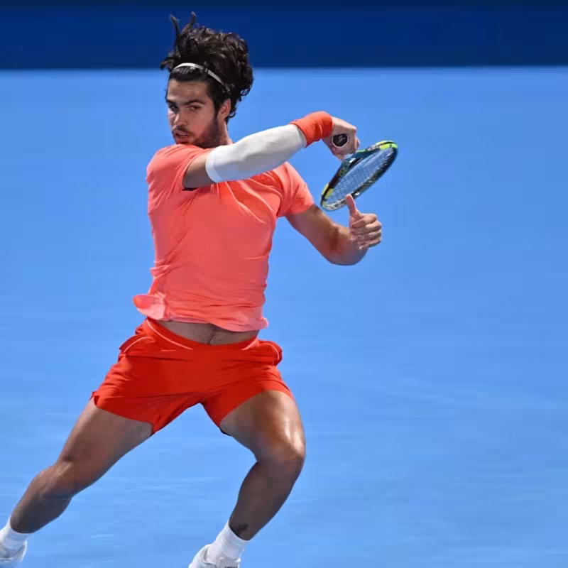 Alcaraz vince su Shapovalov a Tokio. Foto: Gettyimages